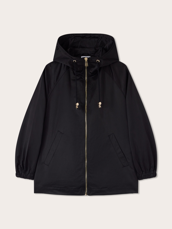 Parka aus Baumwollmischung mit Kapuze