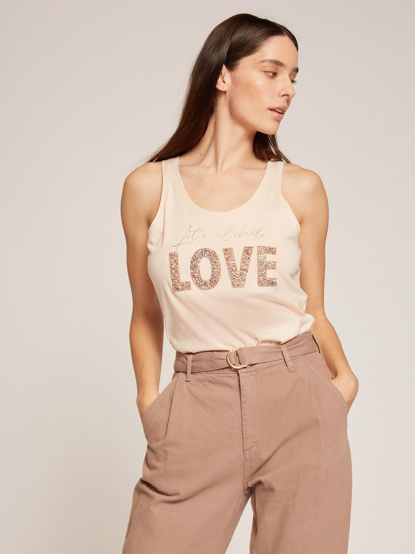 Cotton top with lettering image number 0