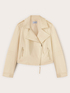 Biker jacket with hanging zip pulls image number 4