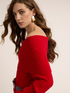 Off-shoulder sweater in viscose blend image number 2