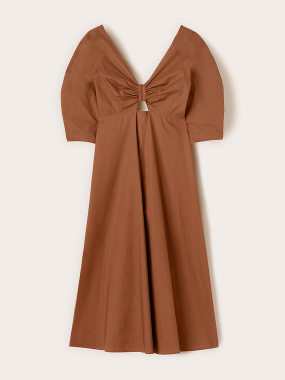 Ausgestelltes Kleid mit Knotenbindung am R&uuml;cken