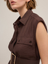 Camicia smanicata con cintura image number 3