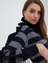 Striped turtleneck with ruching image number 0