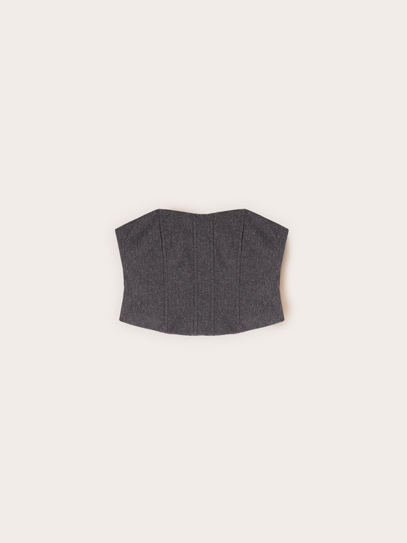 Yarn-dyed bustier
