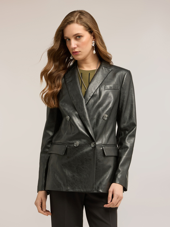 Double-breasted blazer jacket with lapels