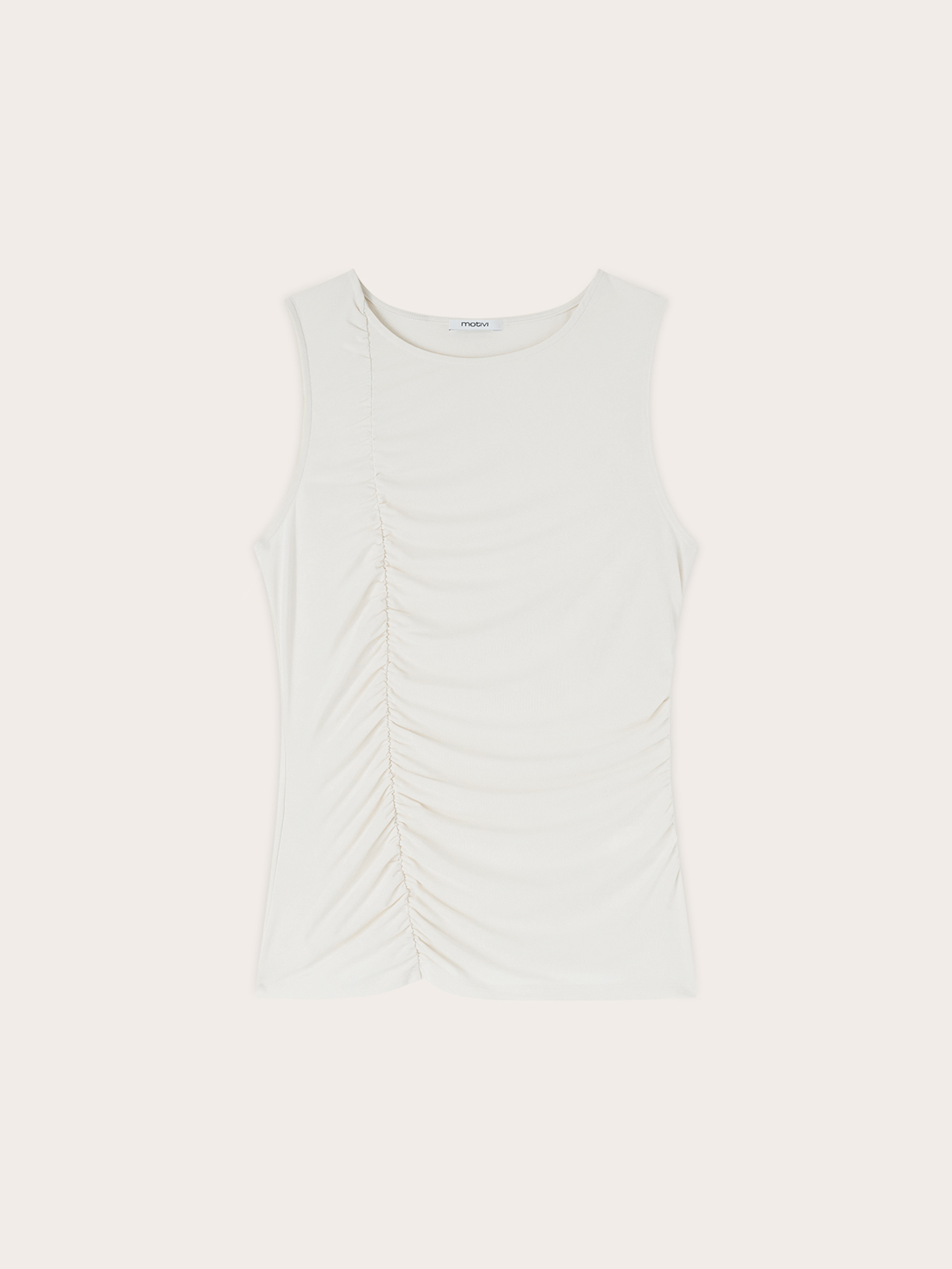 Jersey-Top mit Drapierung vorne image number 4