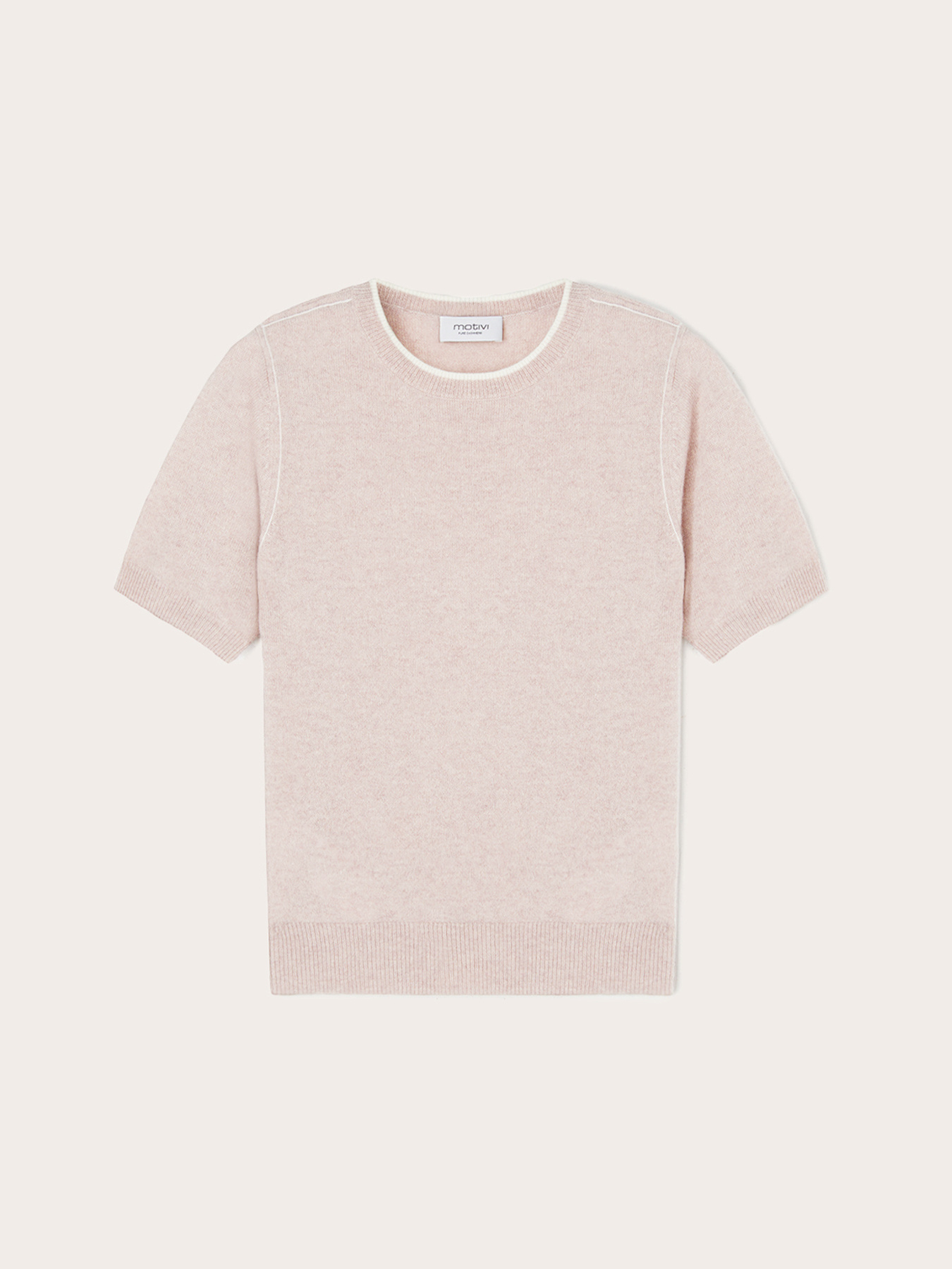 Short-sleeved cashmere sweater image number 4