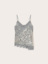 Top in tulle con paillettes e pizzo image number 4