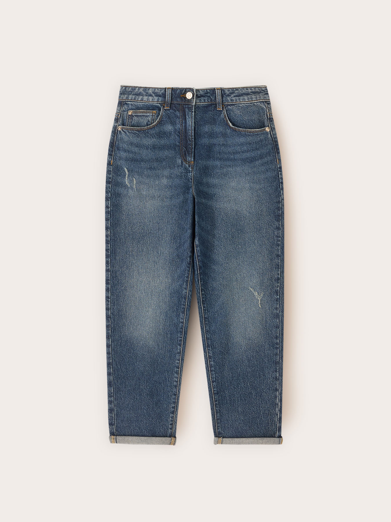 Jeans boyfriend con risvolto image number 4