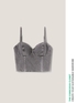 Top bustier in denim image number 4