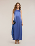 Langes A-Linien-Kleid aus Satin image number 0