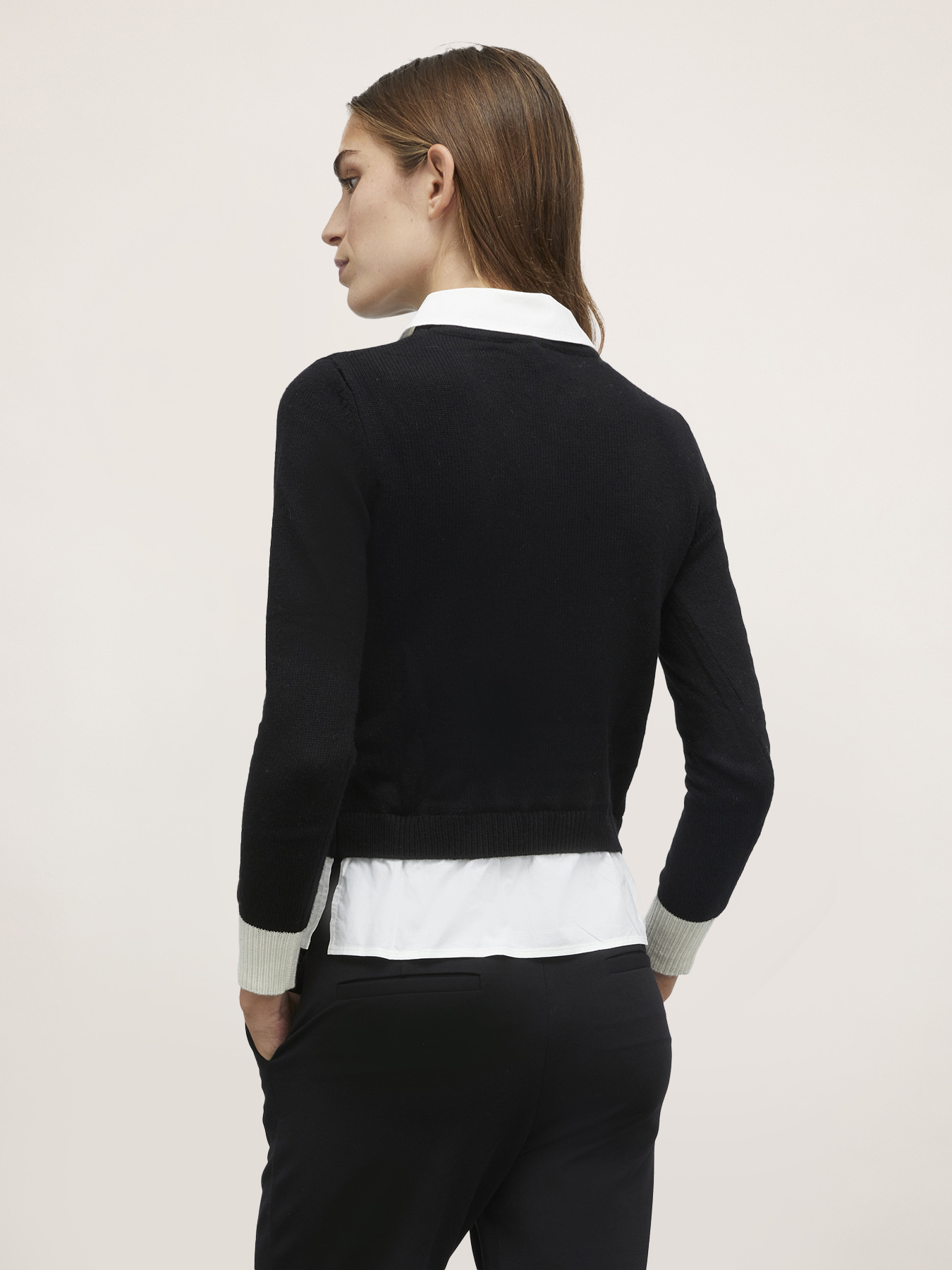 Pullover mit Hemdkragen image number 1