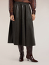 Midi A-line skirt in coated fabric image number 2