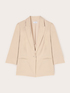 Single-breasted tencel blazer with lace image number 4
