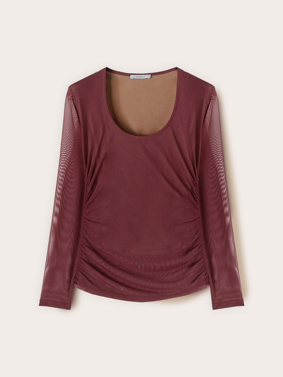T-shirt manches longues en tulle