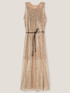 Langes Kleid aus Netzstoff mit Pailletten image number 4