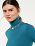 Kurze zweifarbige Halskette in Kettenform image number 2