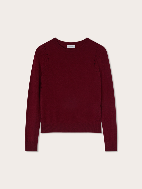 Heavy cashmere crew neck sweater