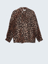 Animal print blouse with neck tie image number 3