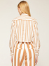 Striped cropped shirt image number 1