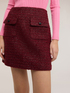 Boucl&eacute; mini skirt with pockets image number 3