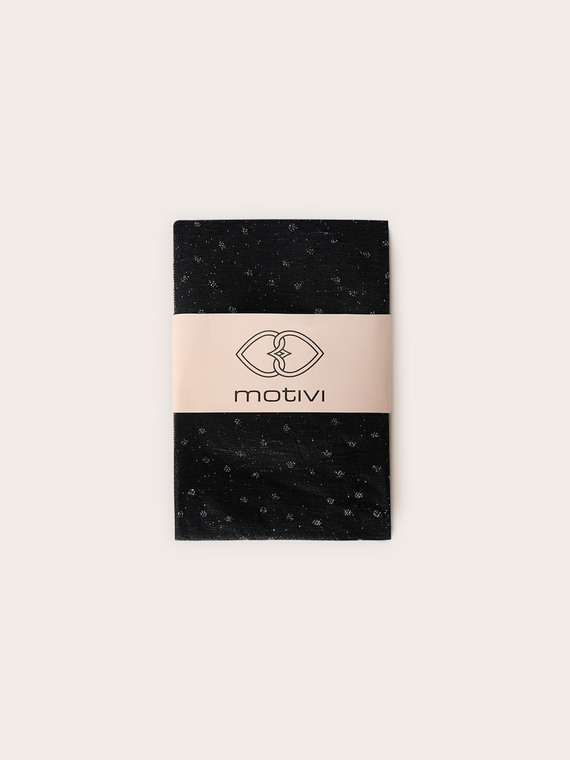 Sheer polka dot glitter tights