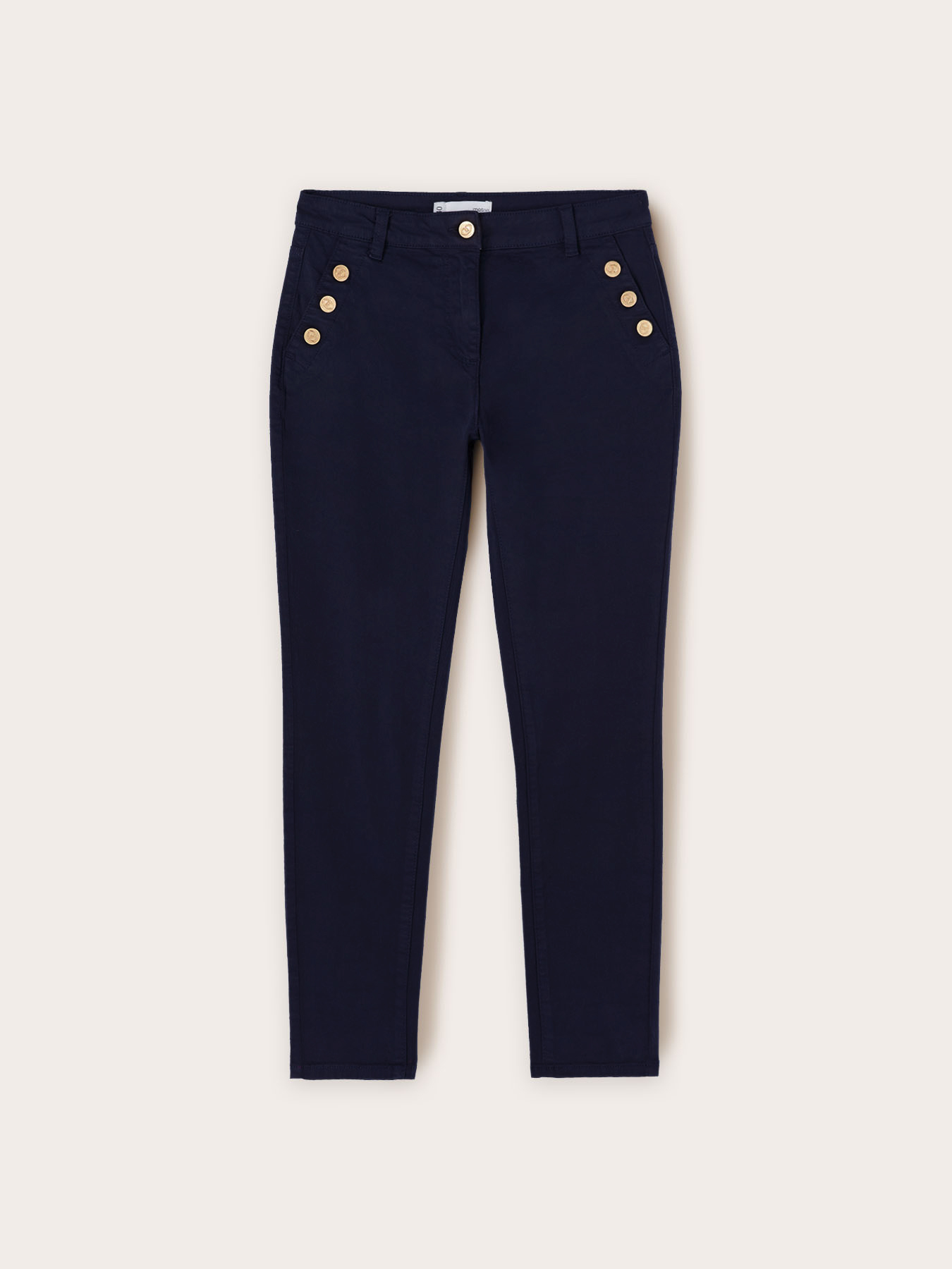 Regular trousers with metal buttons image number 4