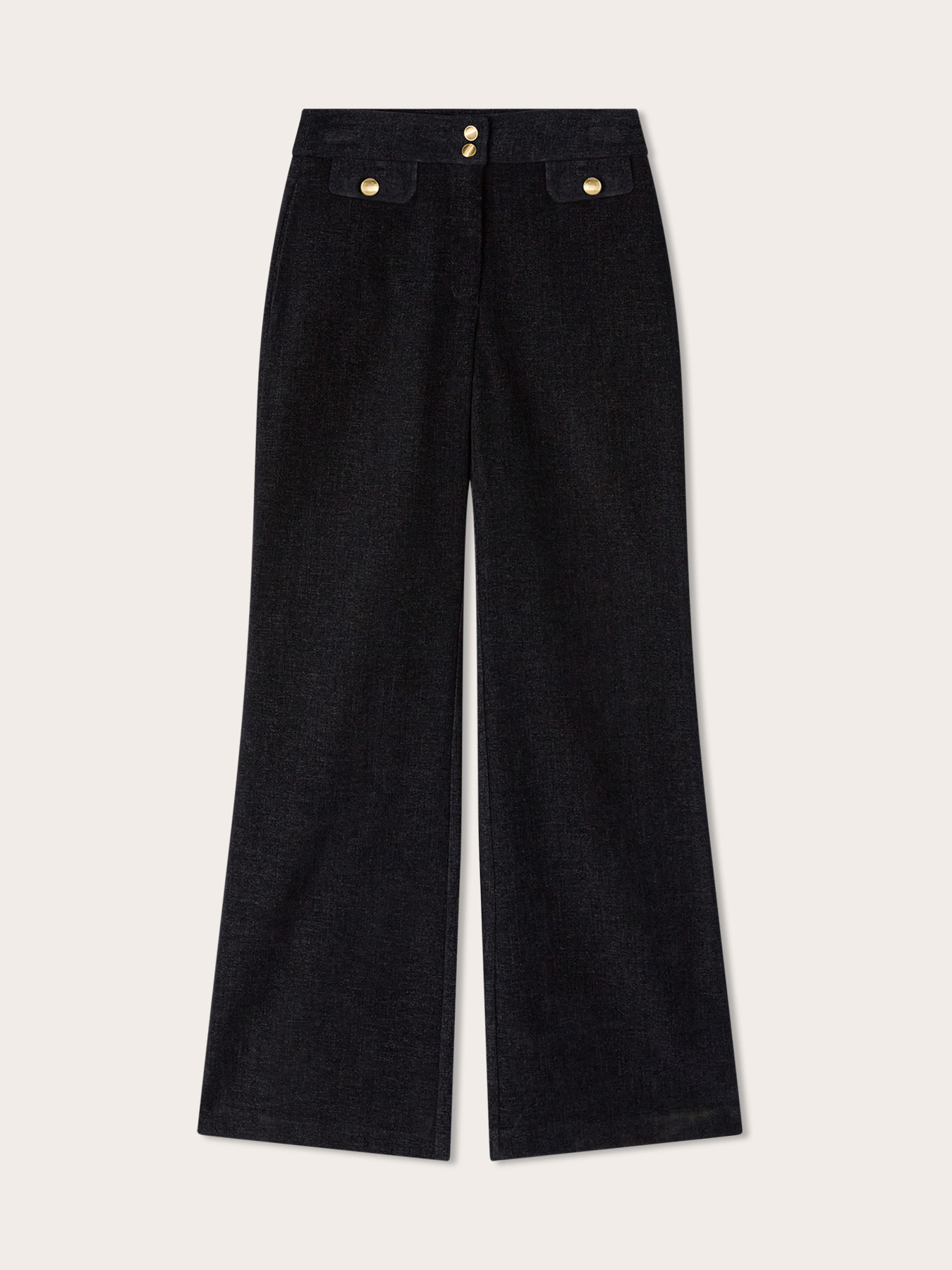 Smooth velvet palazzo pants image number 0