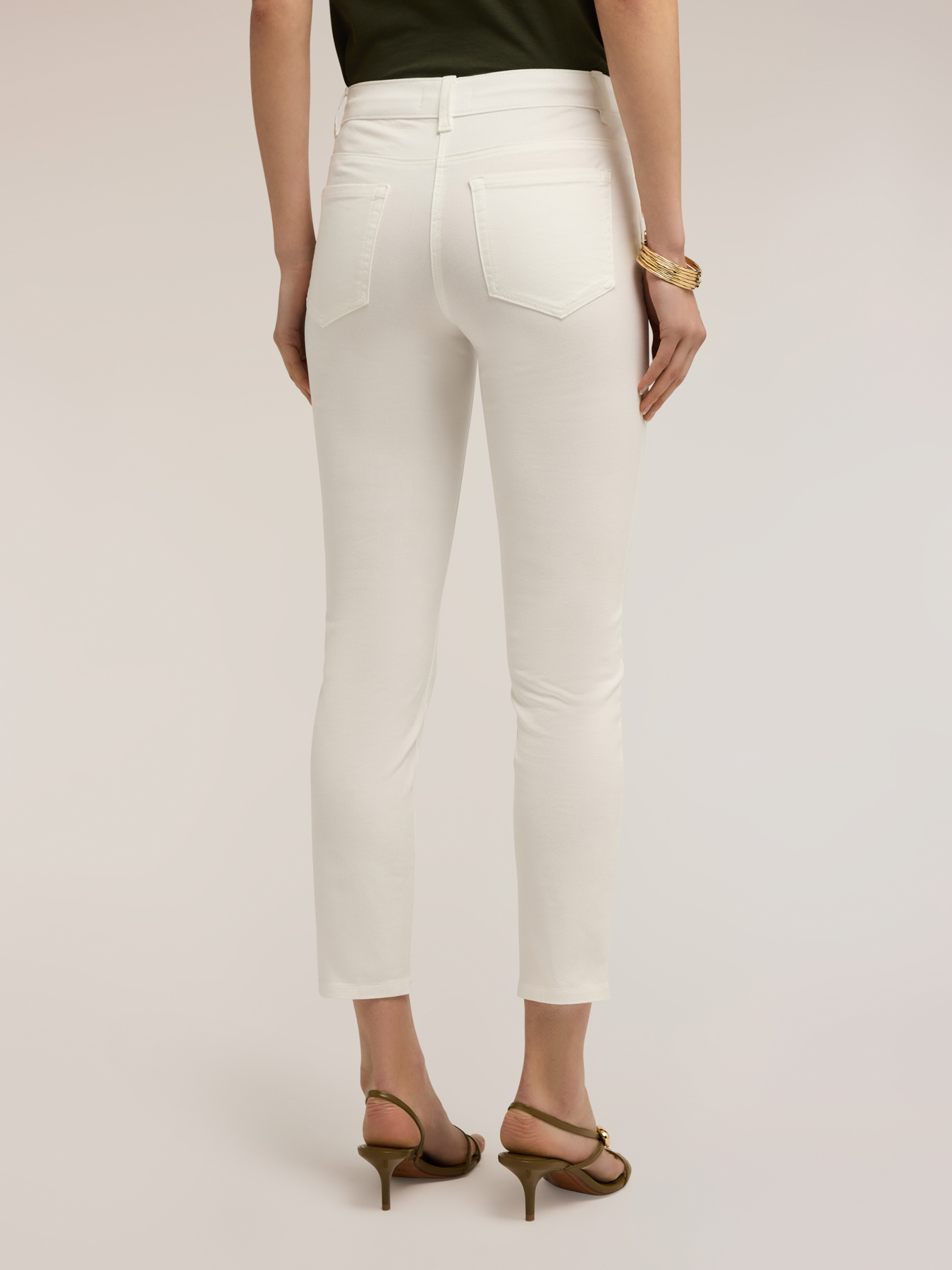 Slim-fit cotton drill trousers image number 1