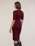 Ribbed knit sheath dress with button detailing image number 1