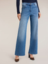 Wide leg jeans with front pleat image number 2