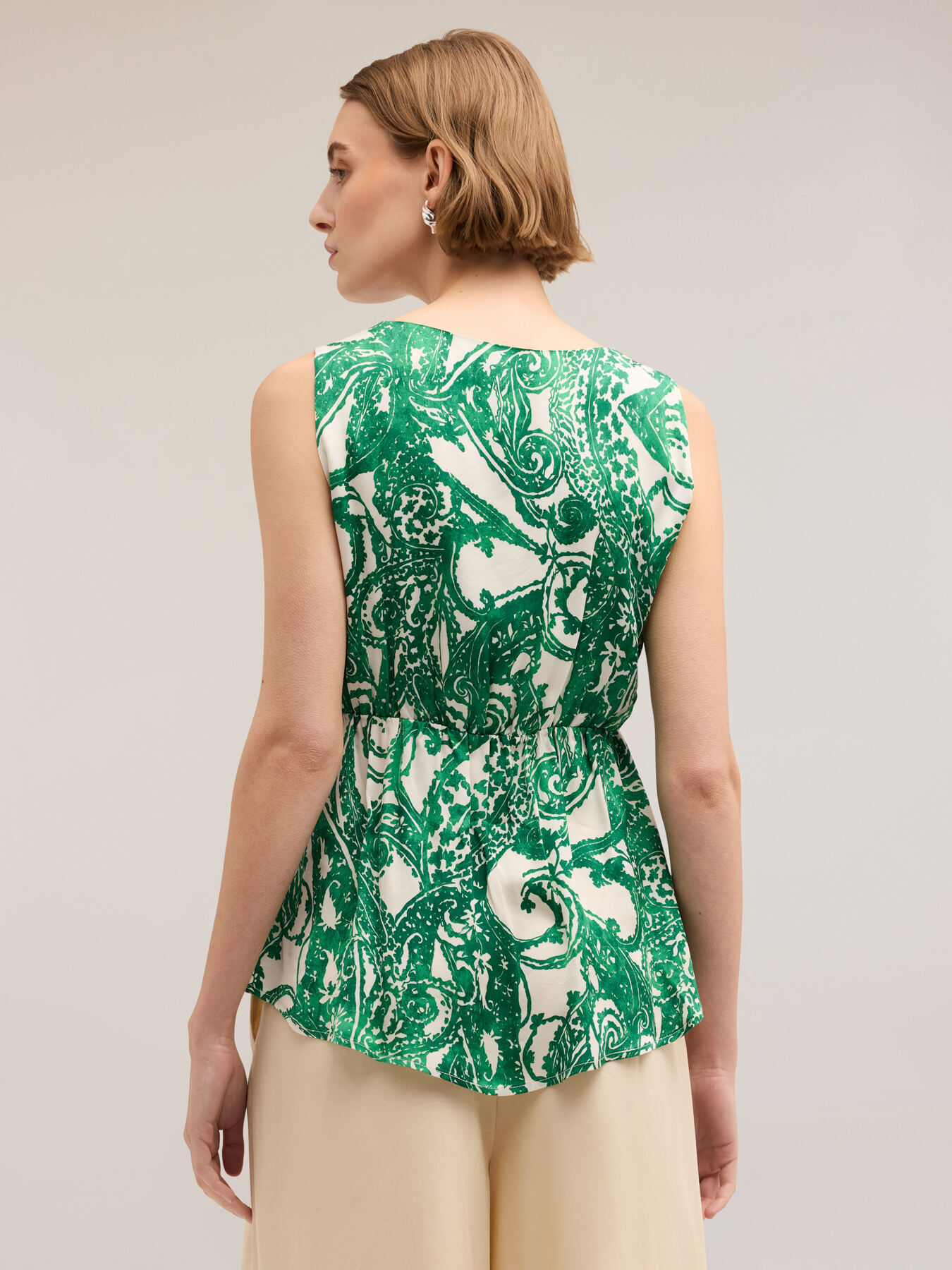 Top satin fantasia paisley image number 1