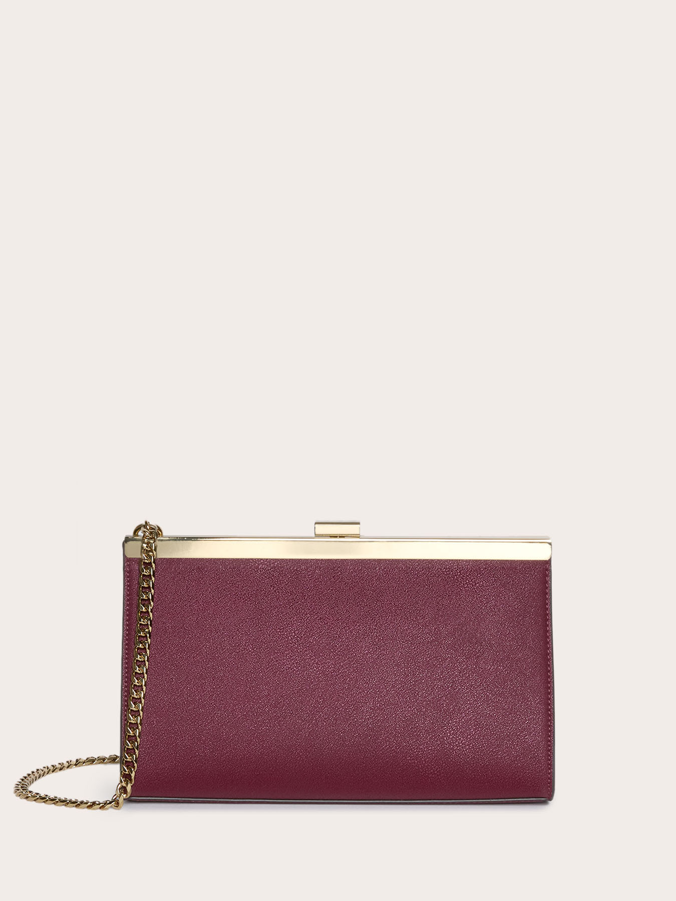 Laminierte Hartschalen-Clutch mit Kettenschulterriemen image number 1