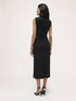 Long jersey dress with draping image number 1