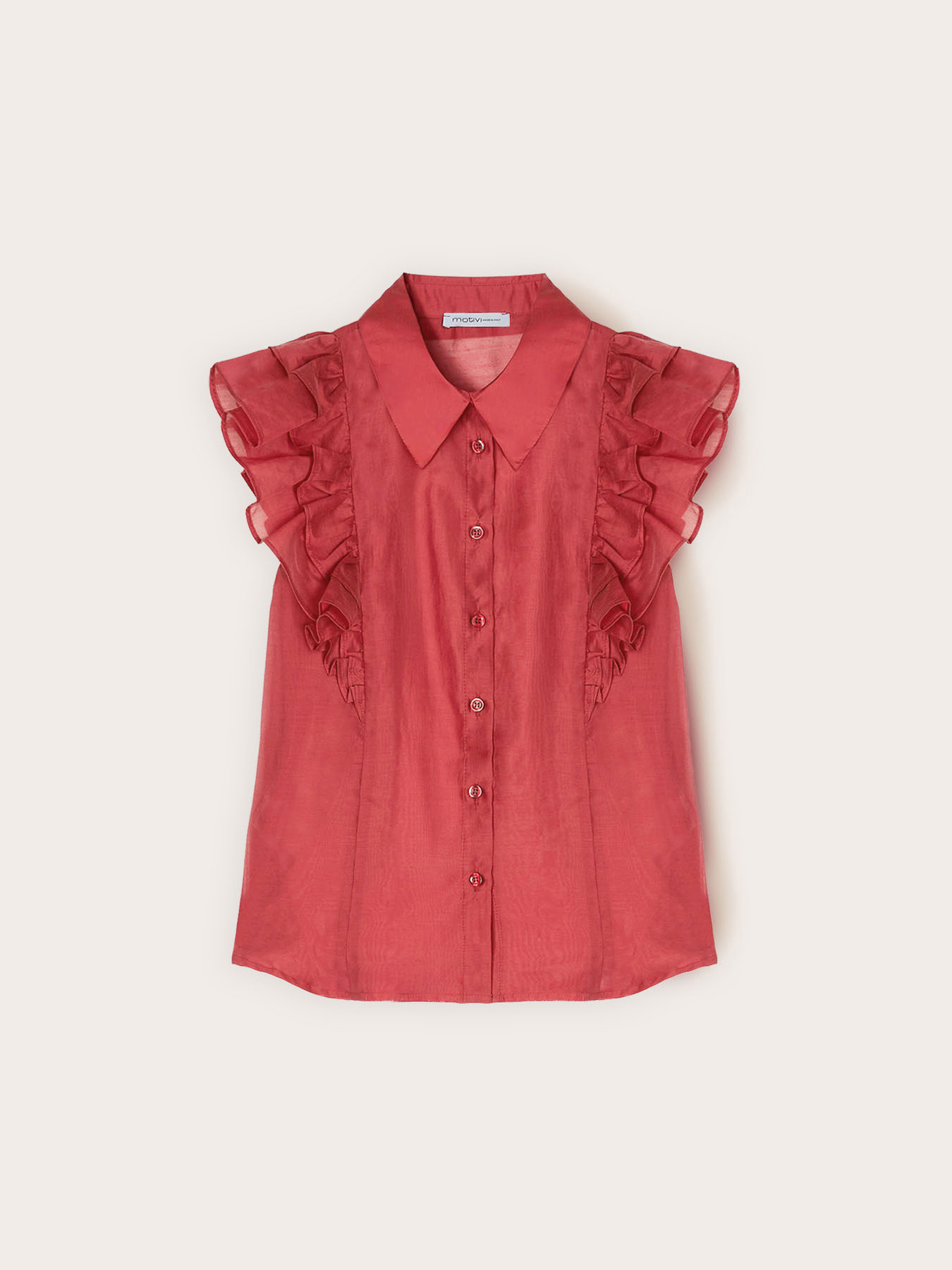 Muslin shirt with ruffles image number 4