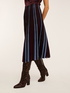 Gonna a righe in maglia lurex pliss&eacute; image number 0