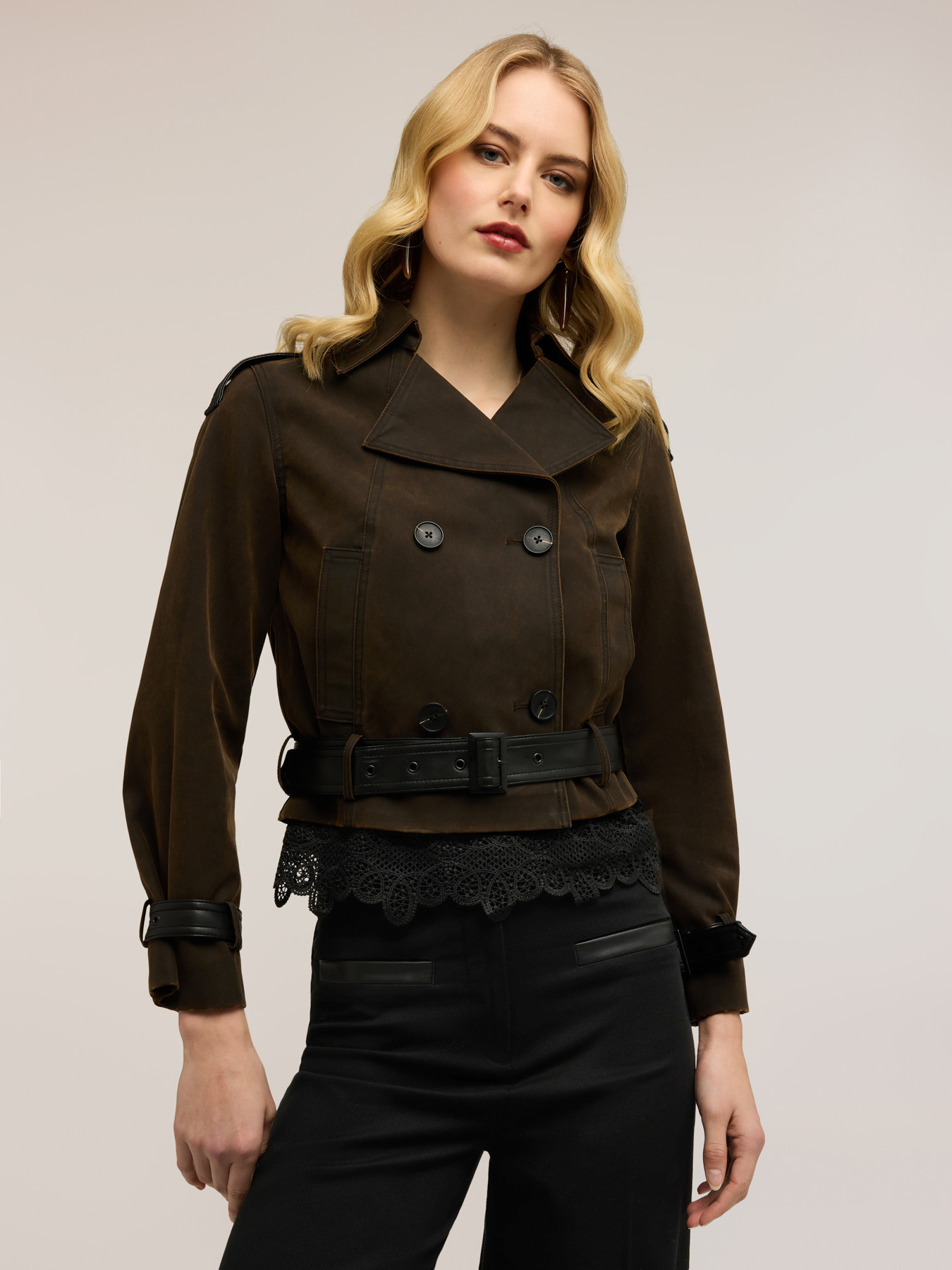 Bikerjacke aus beschichtetem Stoff image number 0