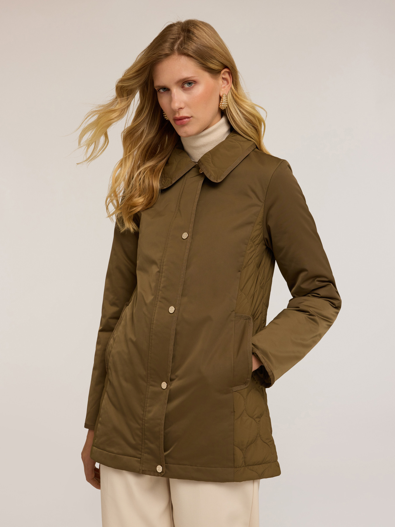 Giacca trapuntata in nylon e raso image number 3