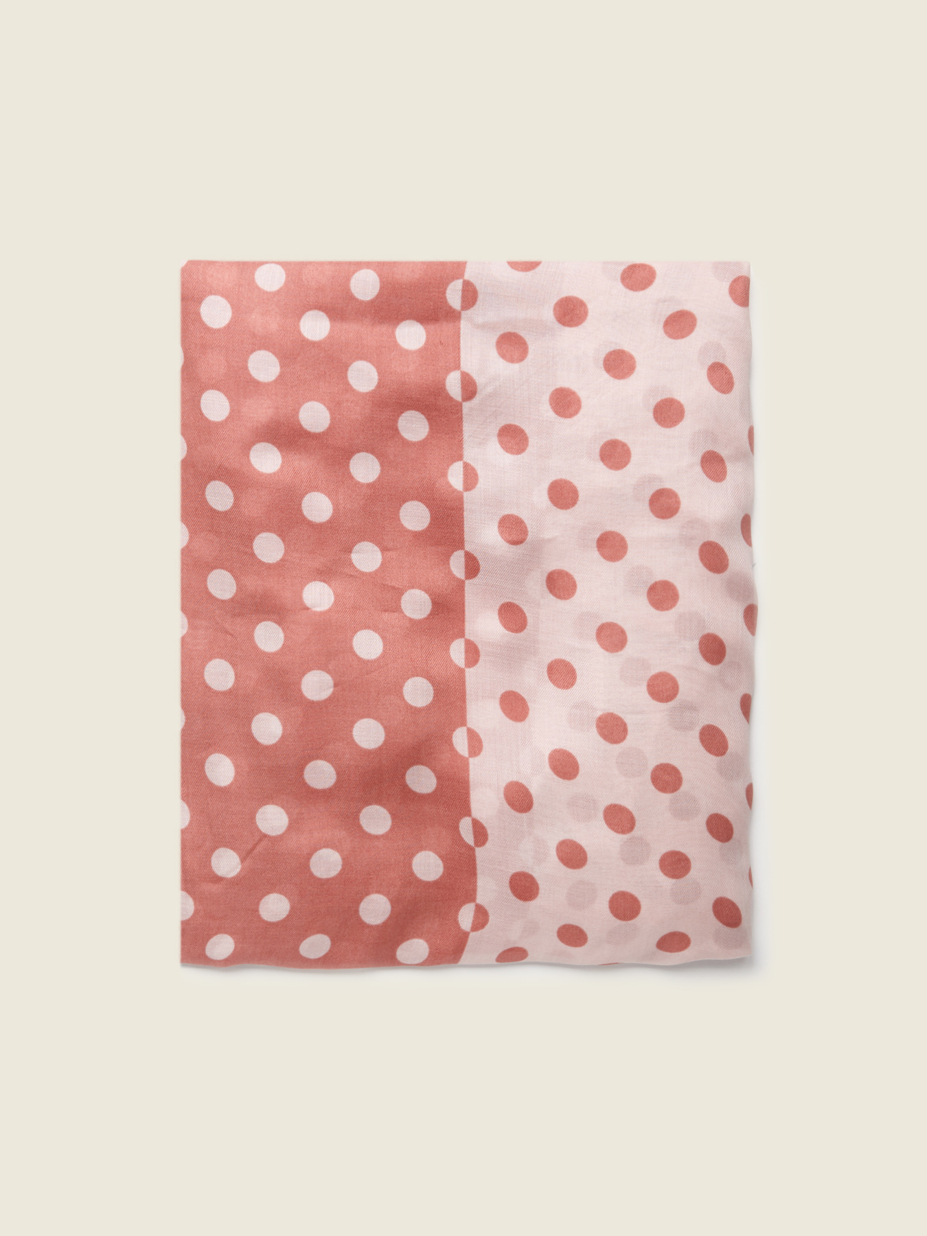 Two-tone polka dot scarf image number 0