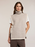 Ribbed knit poncho with turtleneck image number 0