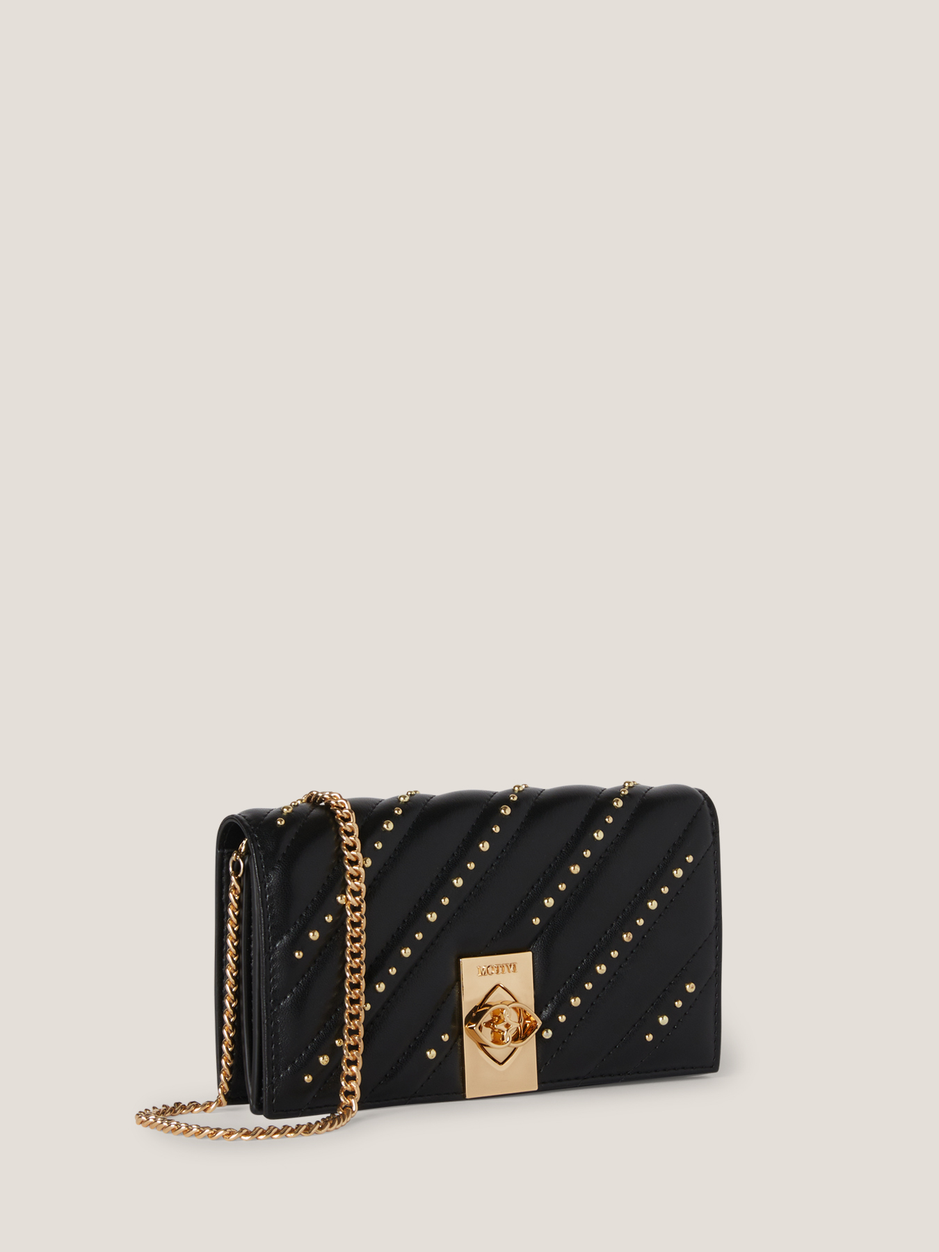 Wallet Bag in tessuto spalmato con borchie image number 2