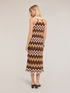Long dress in textured knitwear image number 1