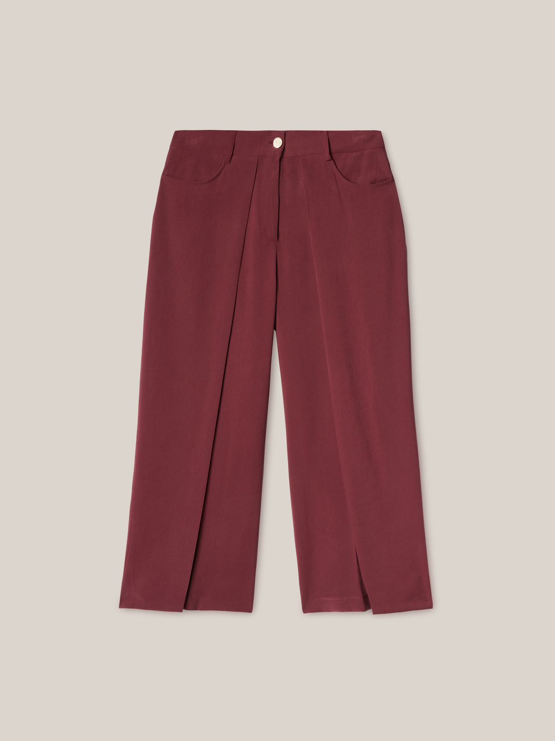 Pantaloni larghi con motivo pieghe - Motivi.com