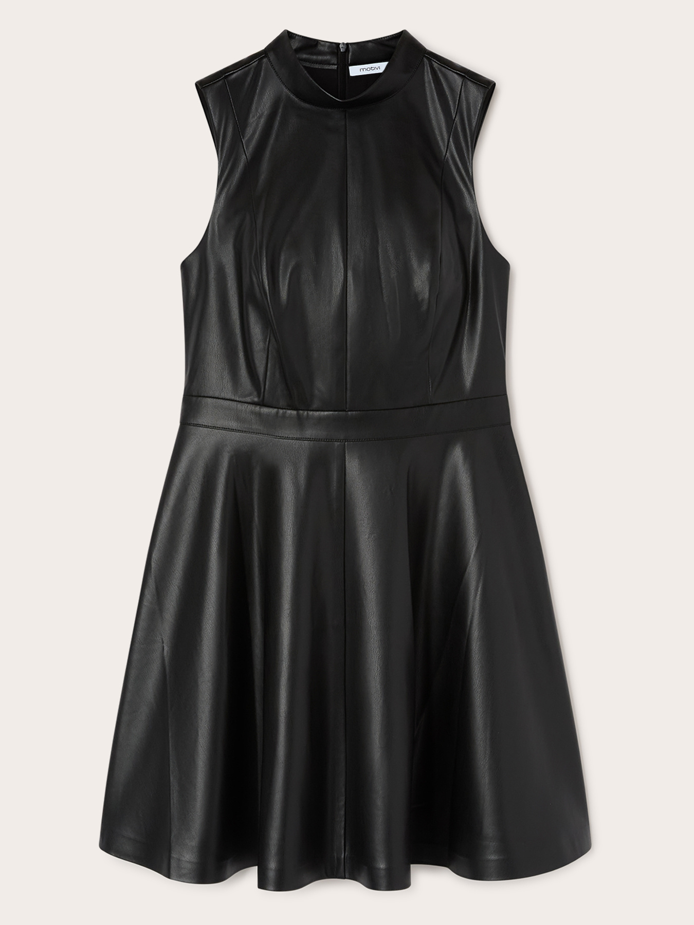 Short flare dress with high neck image number 4
