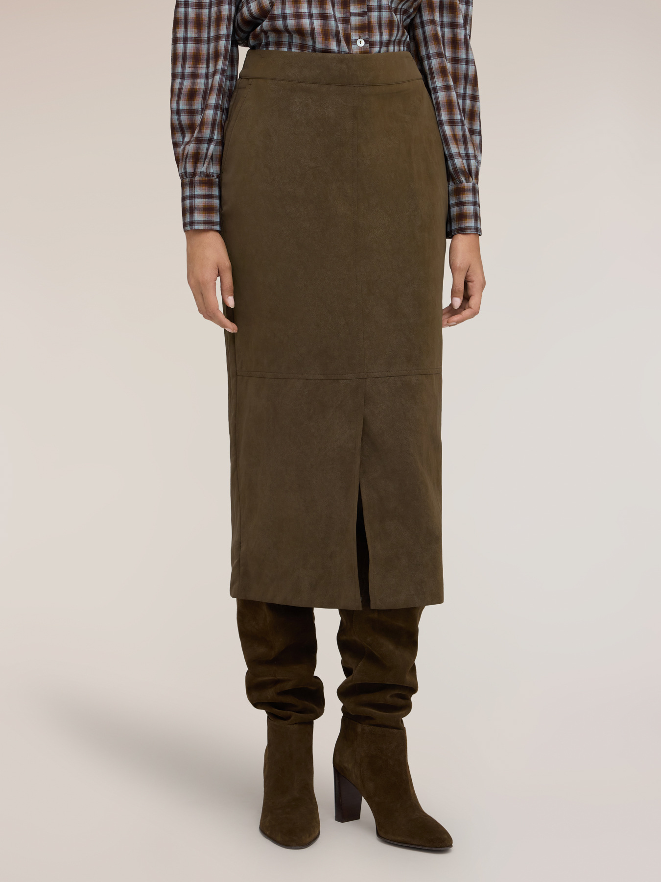Midi skirt with front slit image number 2