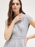 Linen blend pinstripe chemisier dress image number 2