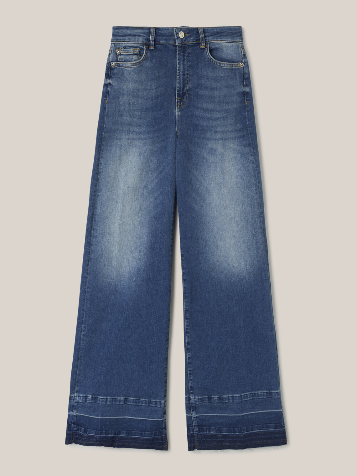 Pantalones de pierna ancha para Mujer, blancos de Vaqueros cintura a \u003d |  Linio Perú - GE582FA0OKUE3LPE