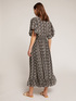 Long dress with floral pattern wide sleeves image number 1