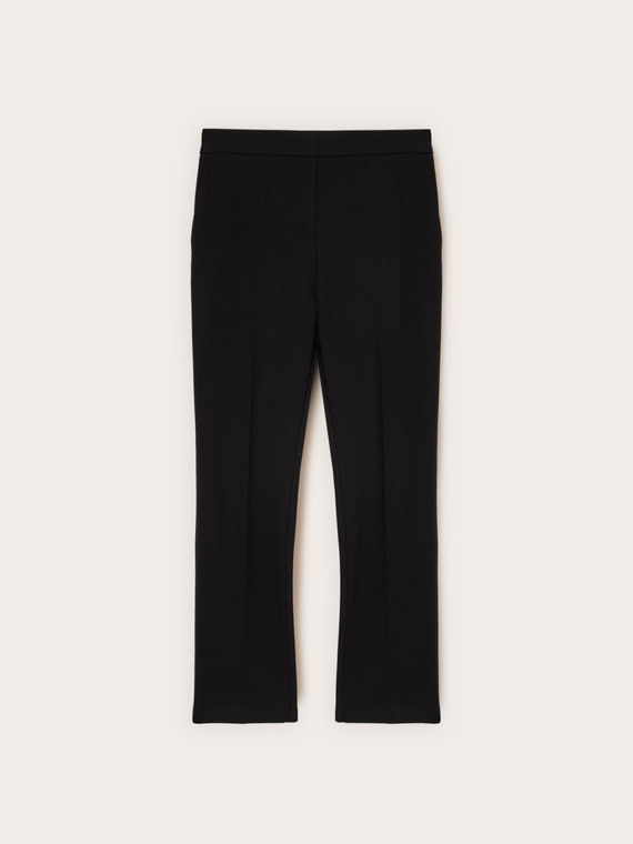 Regular fit trousers in milano stitch