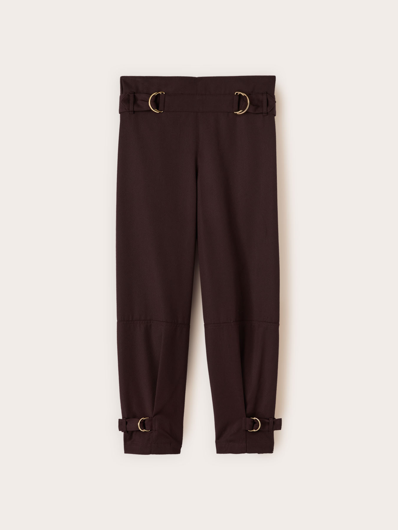 Pantalon en polyviscose avec ceintures image number 4